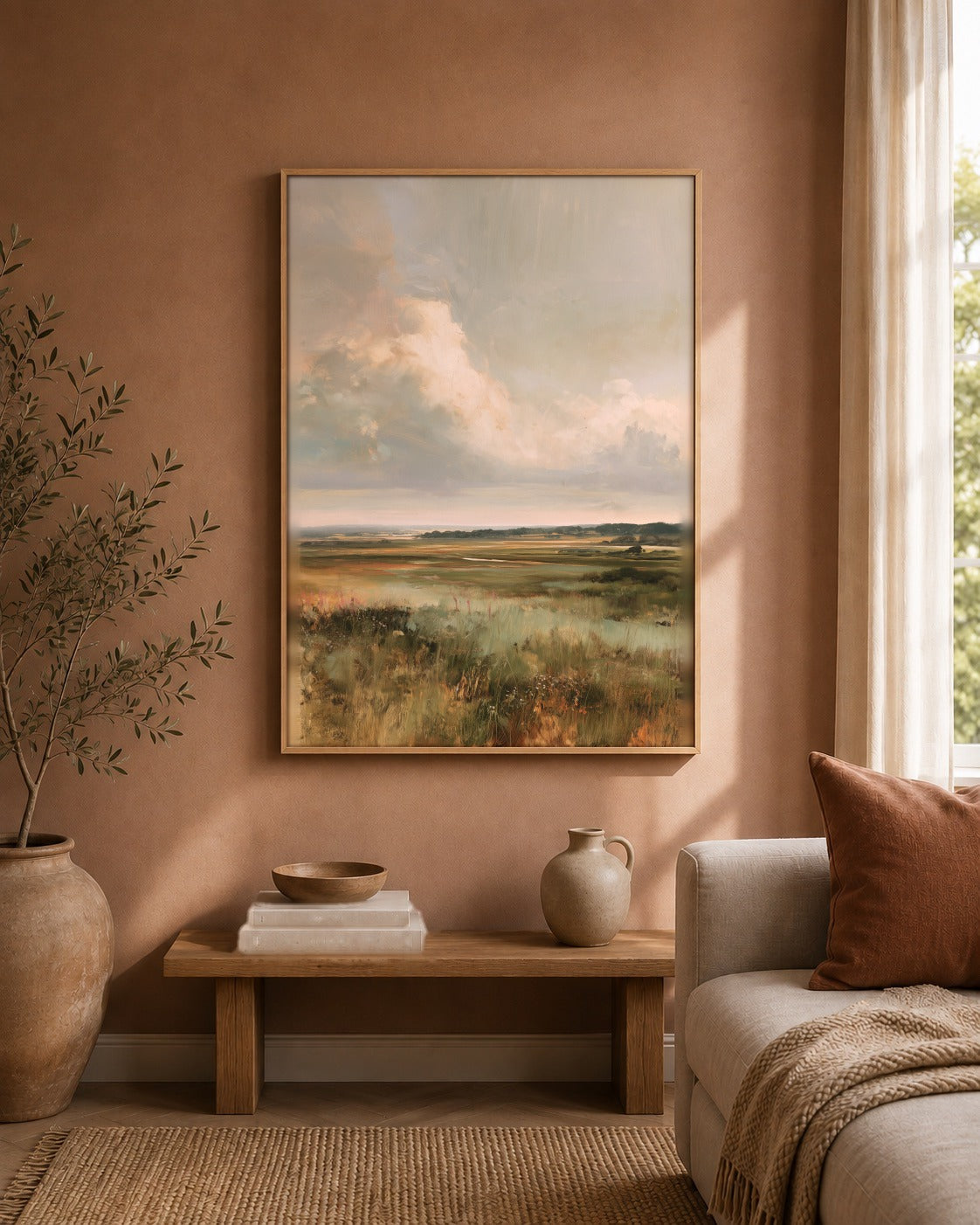 The Open Marsh landscape artwork interior view
