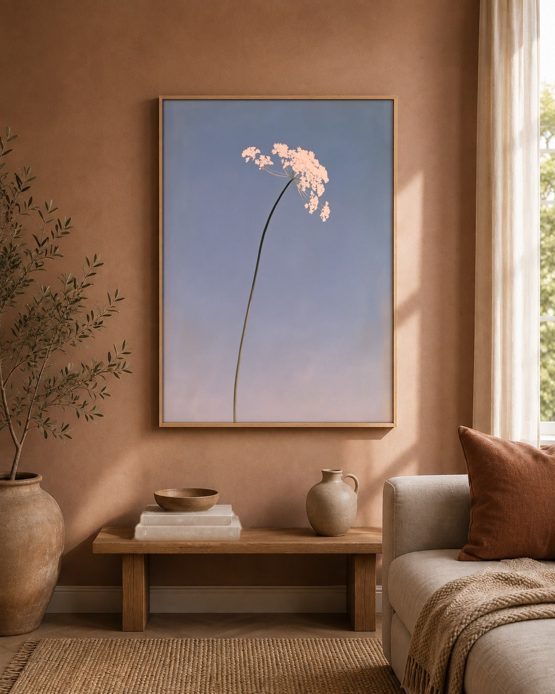 A Quiet Bloom botanical artwork interior view