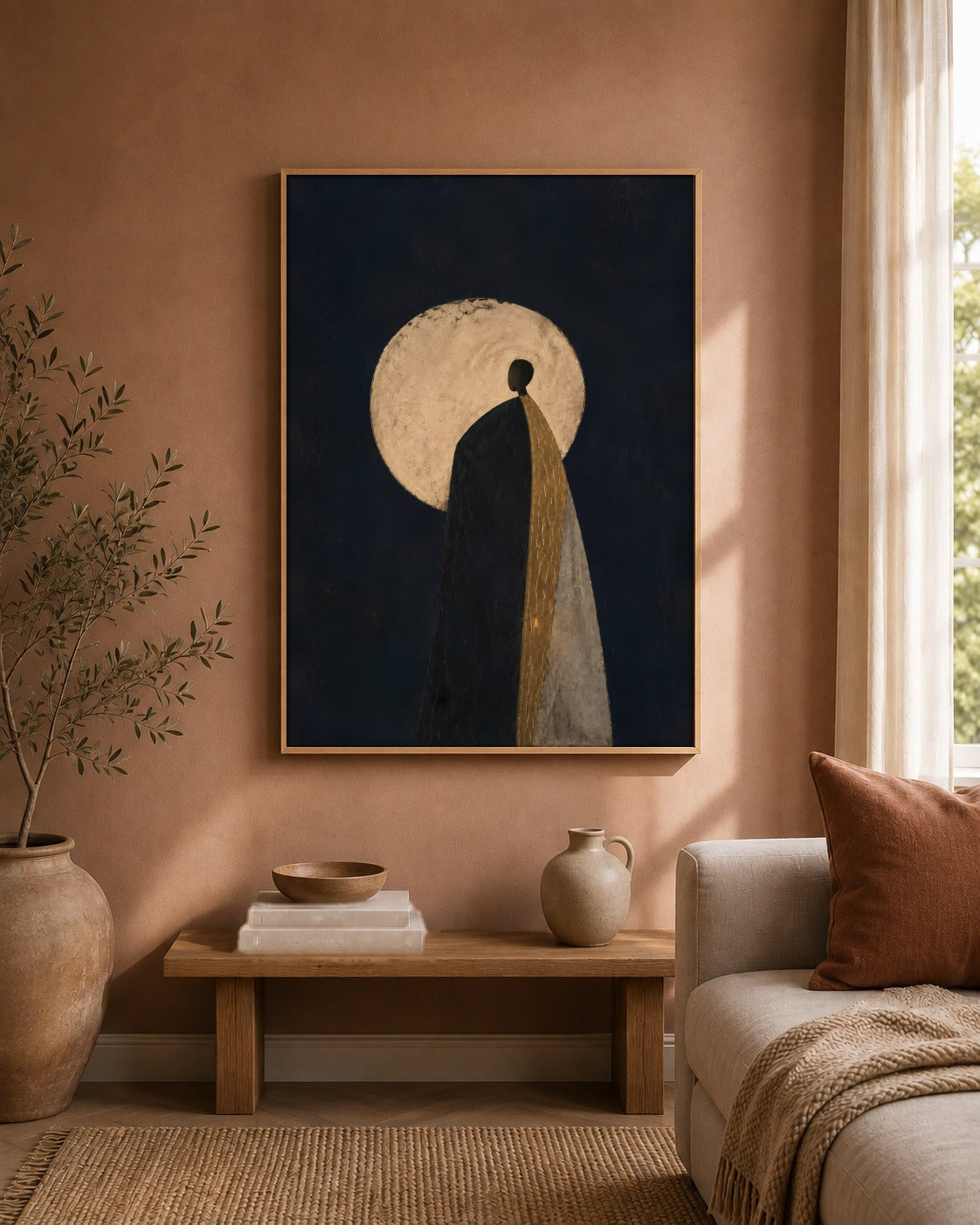 Blue Moon figurative artwork interior view