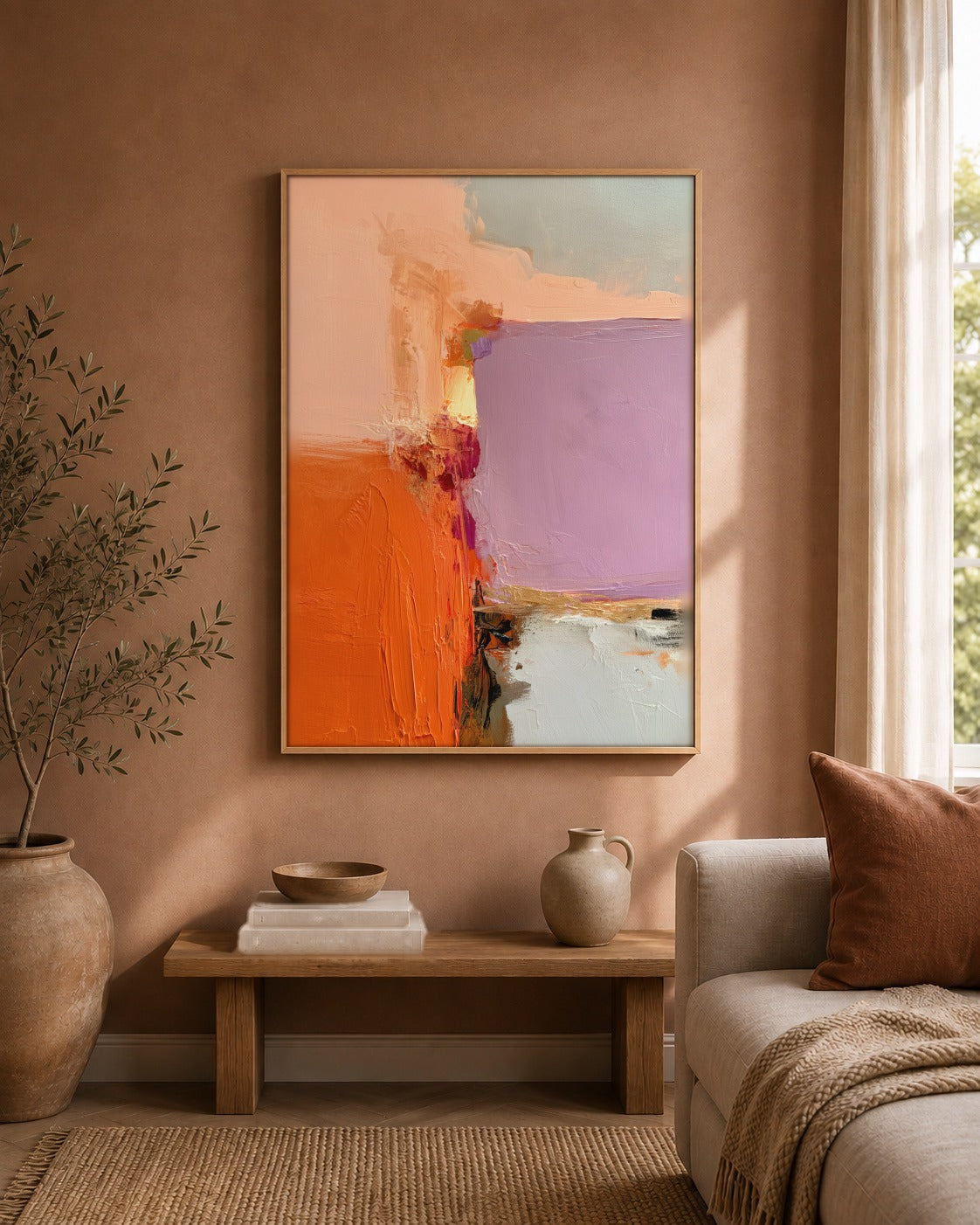 Lilac Divide abstract artwork interior view