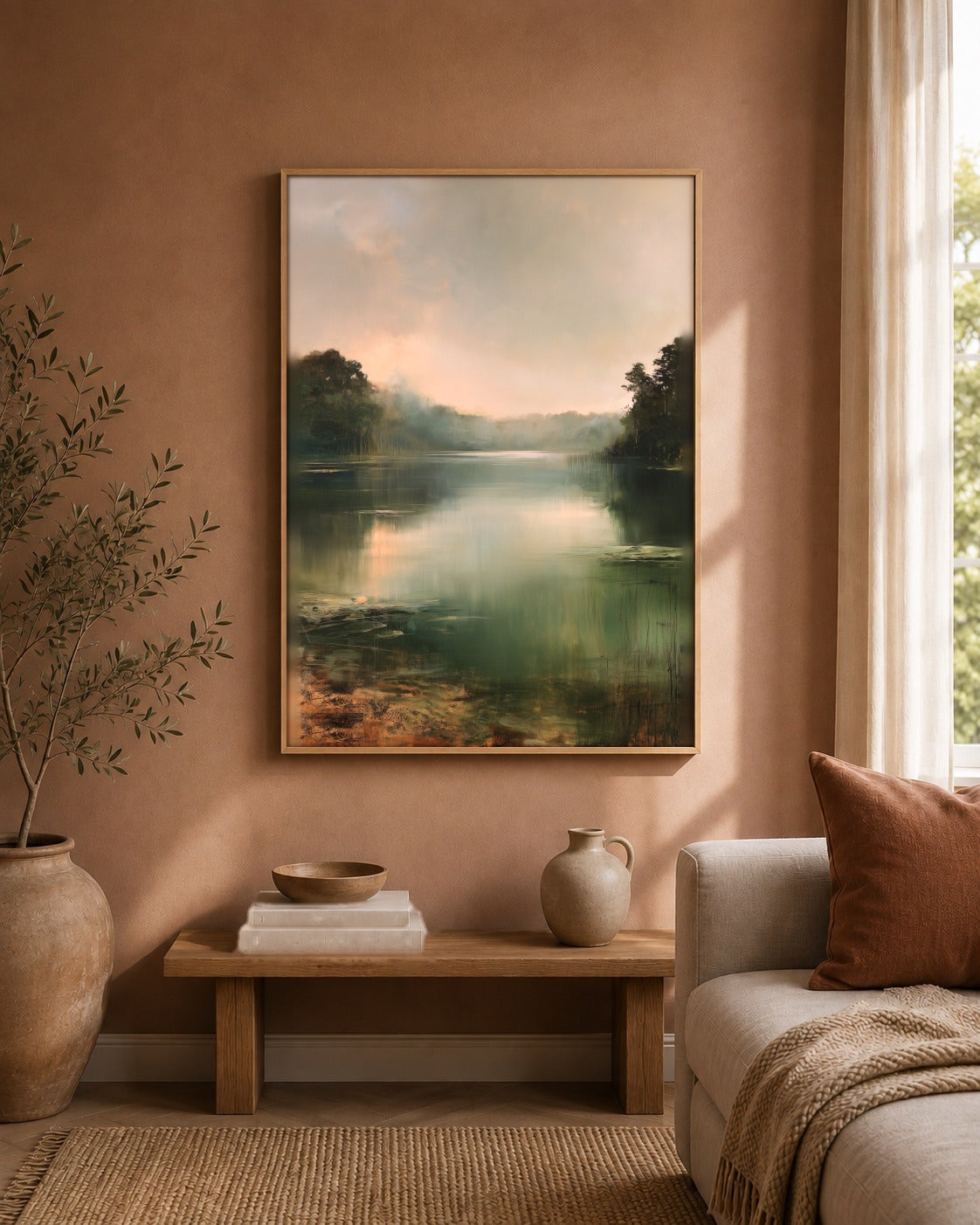 The Quiet Lake landscape artwork interior view