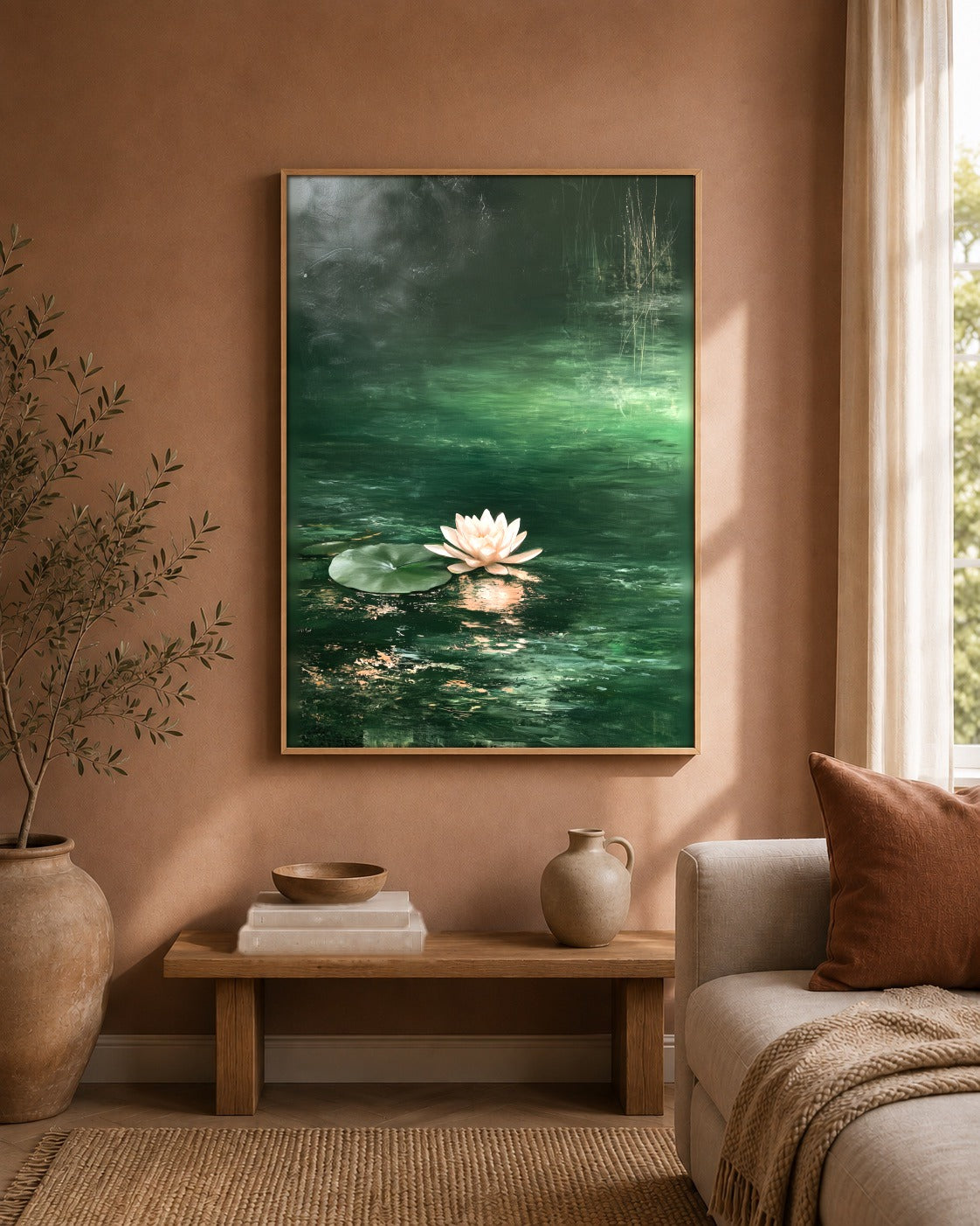 The Floating Bloom water lily artwork interior view