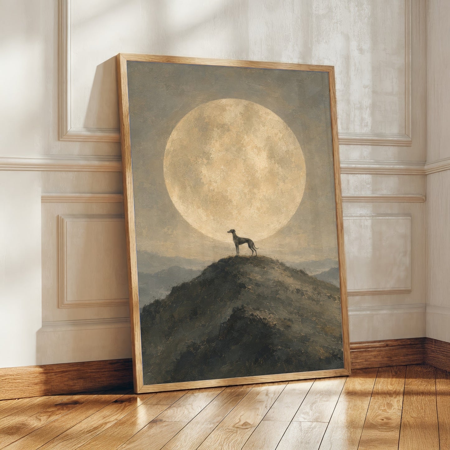 Moonhound Fine Art Print | Greyhound Wall Art