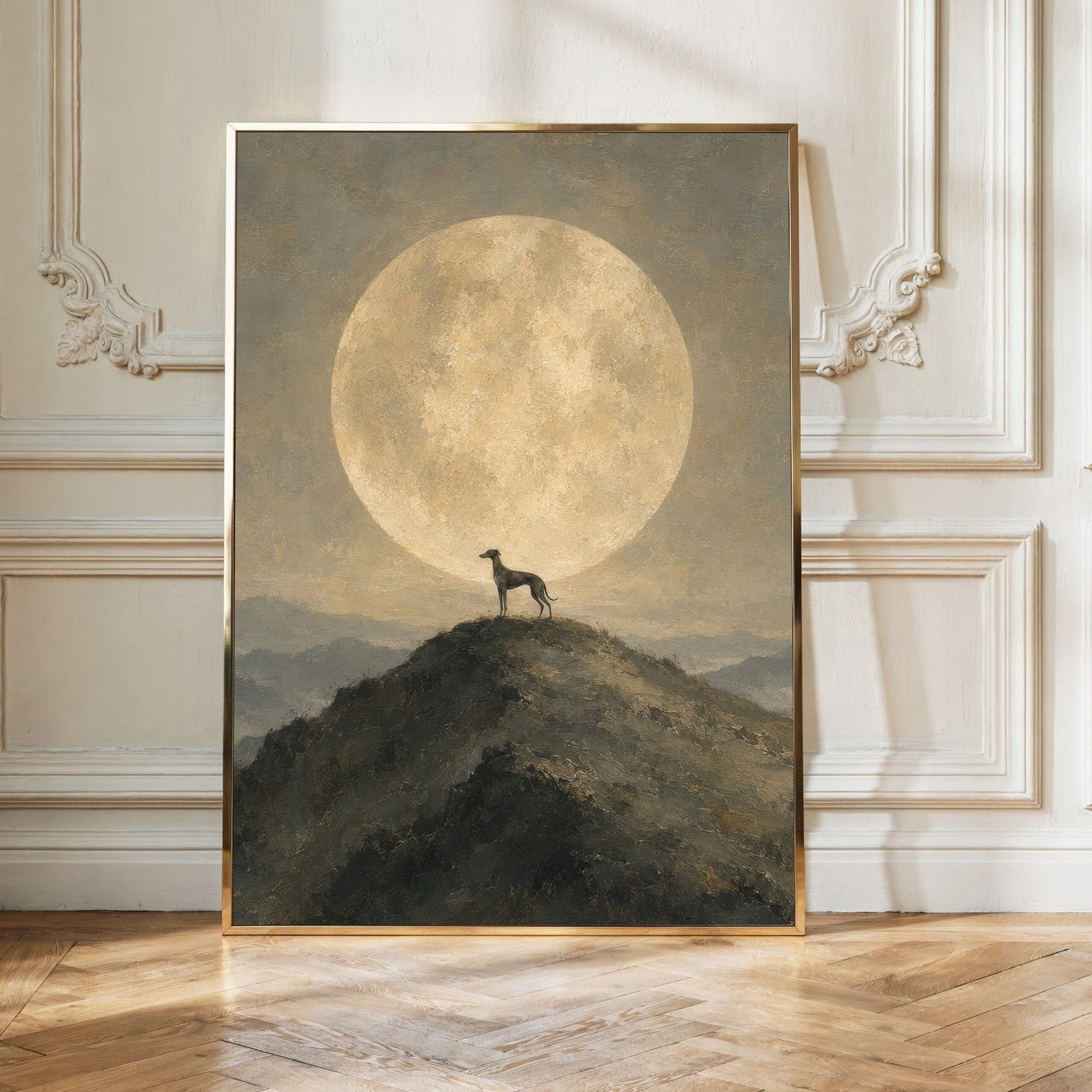 Moonhound Fine Art Print | Greyhound Wall Art
