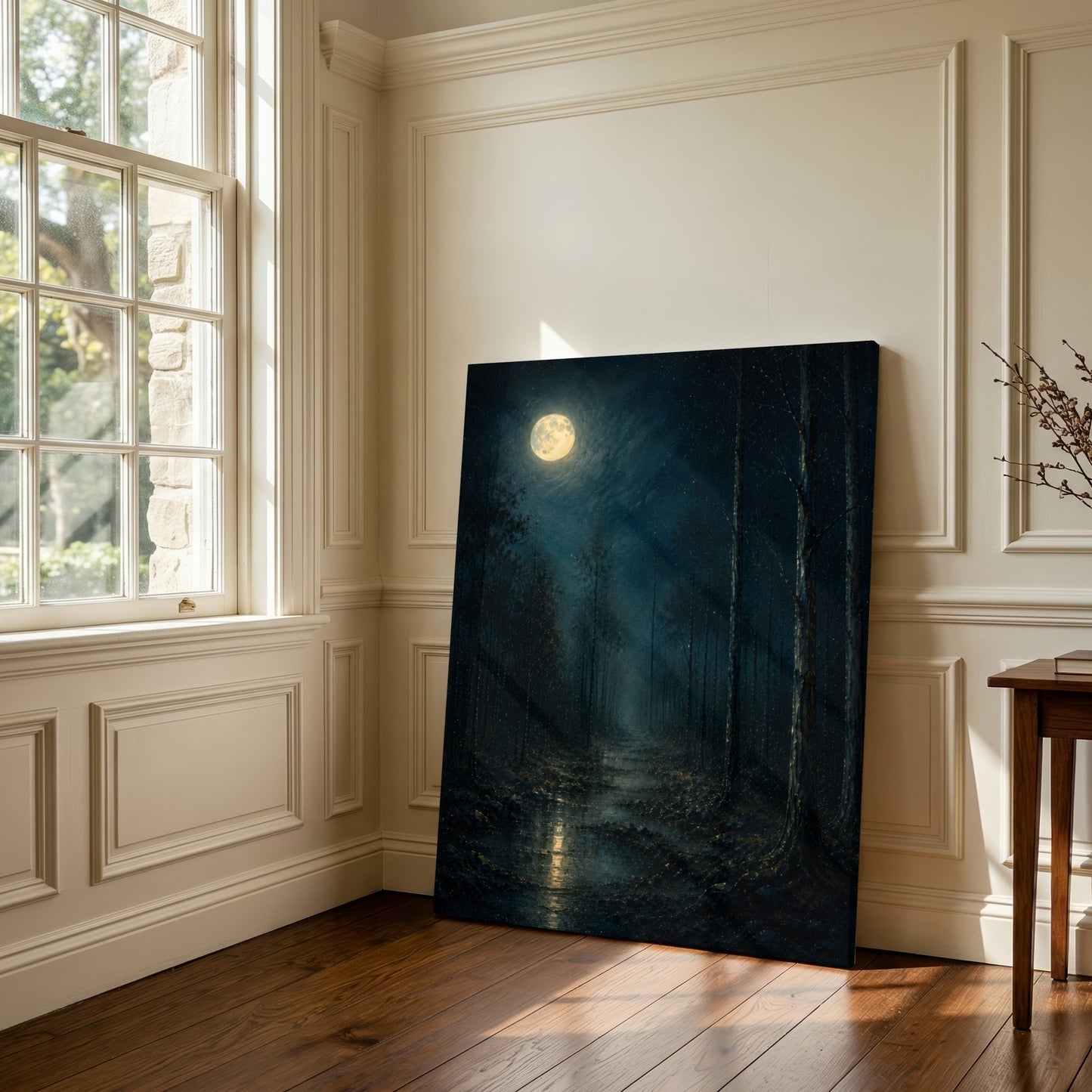 Moonlit Silence | Moonlit Forest Wall Art