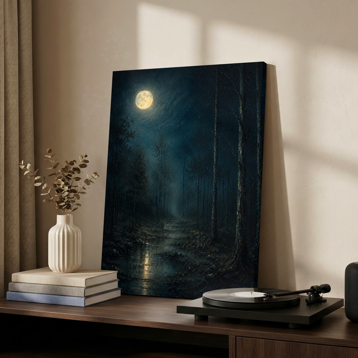 Moonlit Silence | Moonlit Forest Wall Art