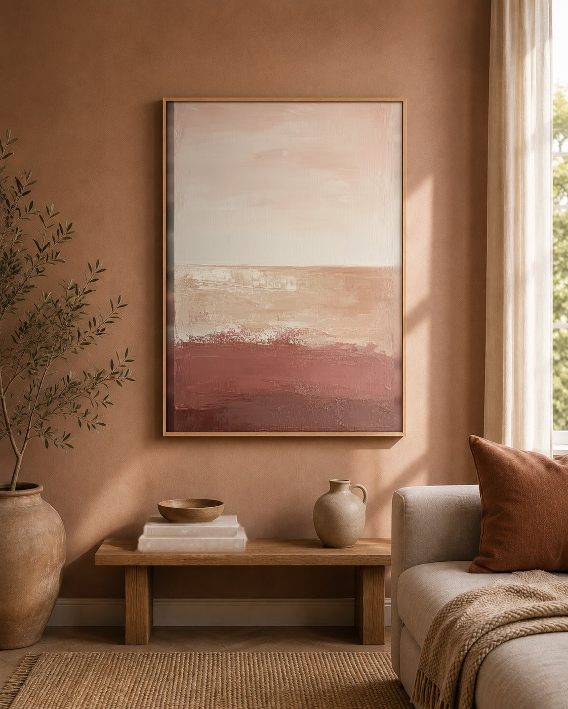 Rose Horizon abstract artwork interior view