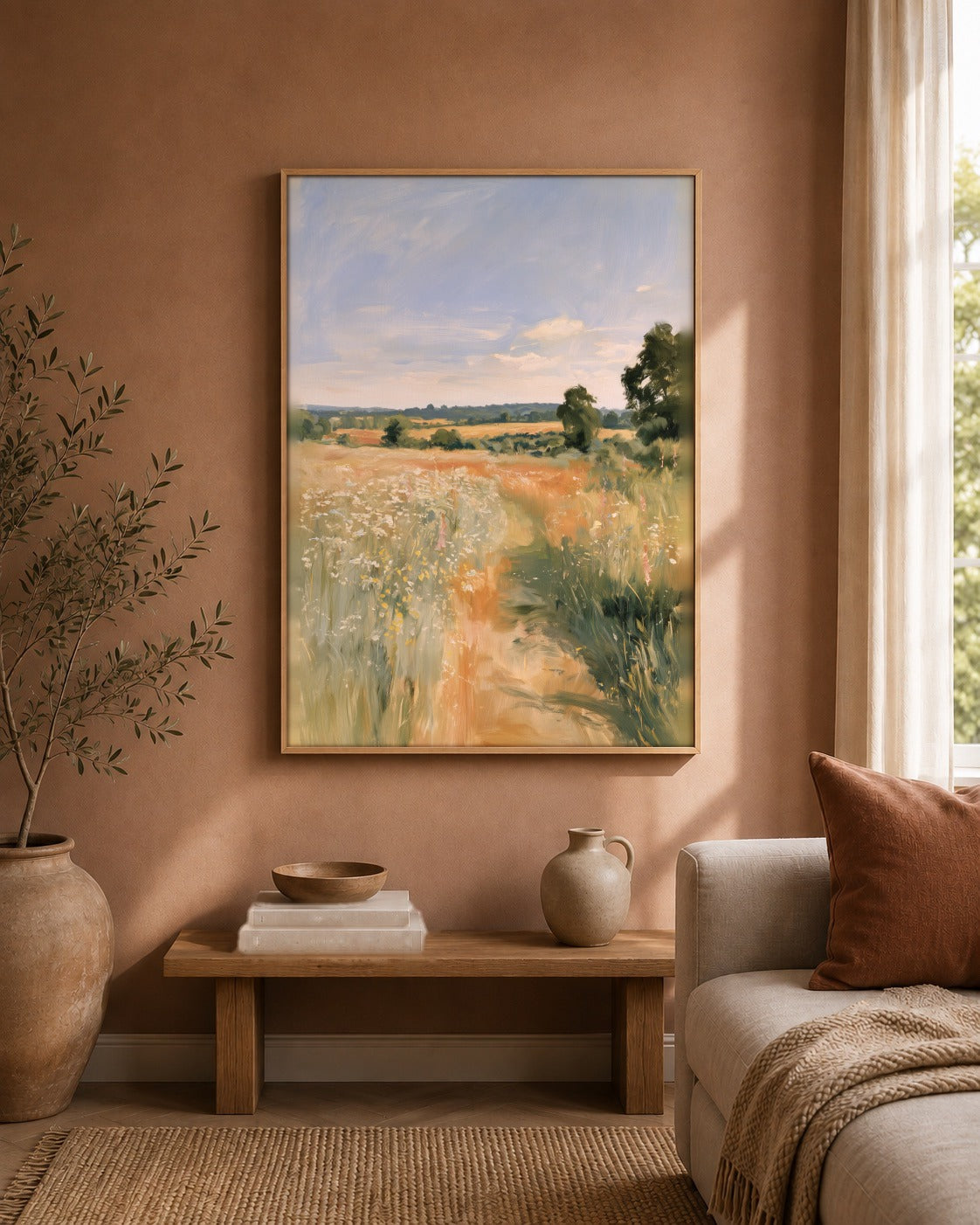 The Meadow Path landscape artwork interior view