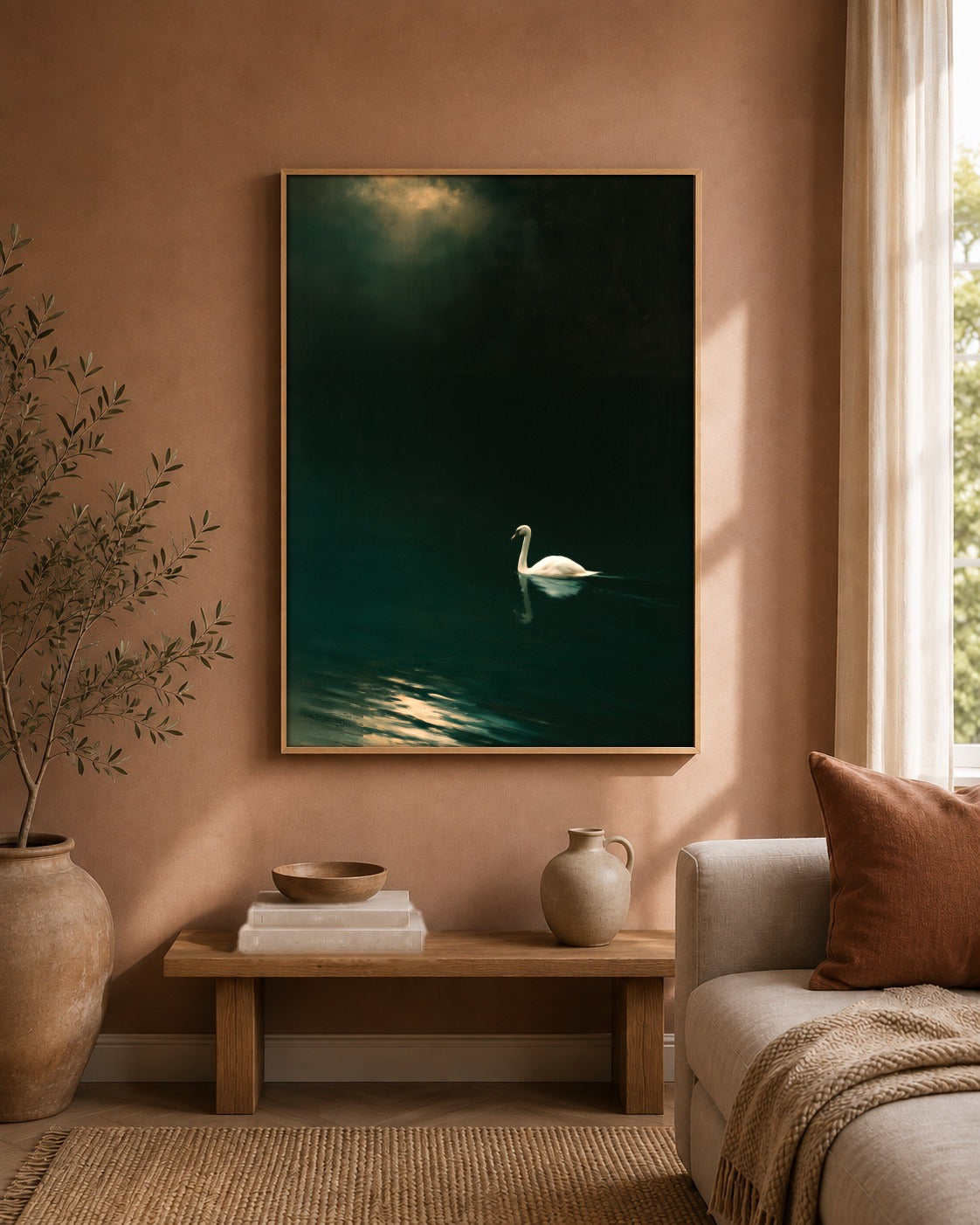 Night Swan swan artwork interior view