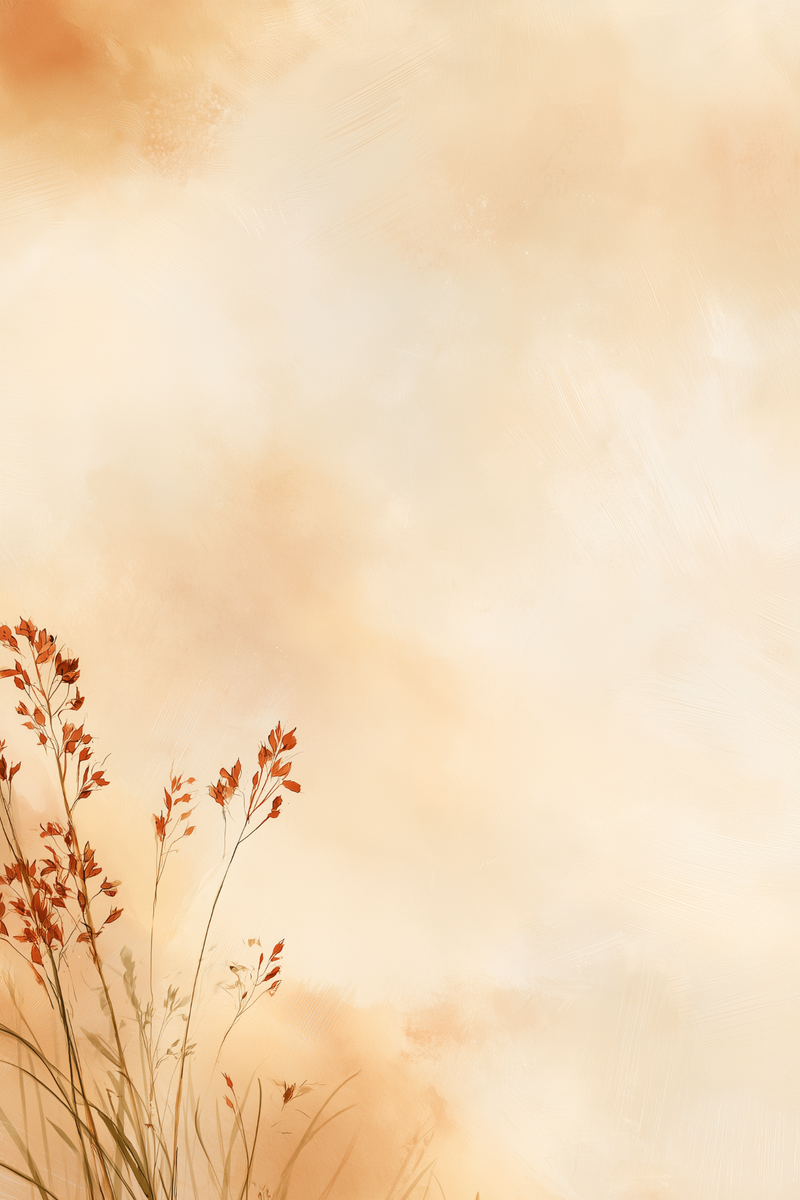 Quiet Ember terracotta botanical wall art print