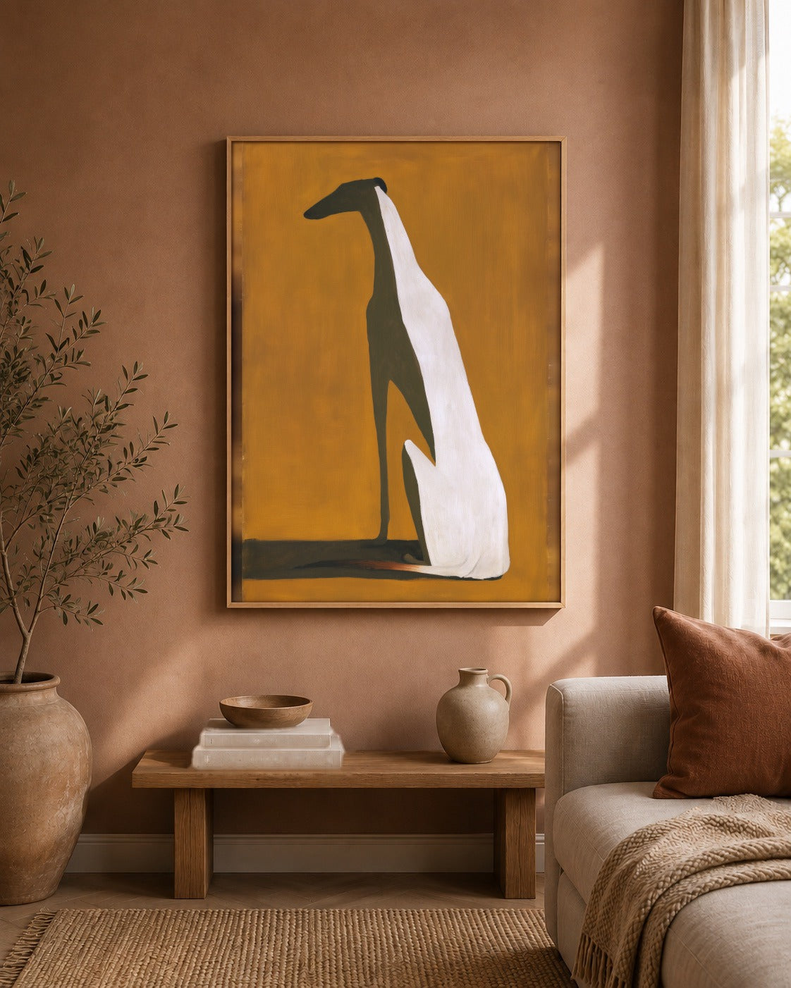 The Long Hound greyhound artwork interior view
