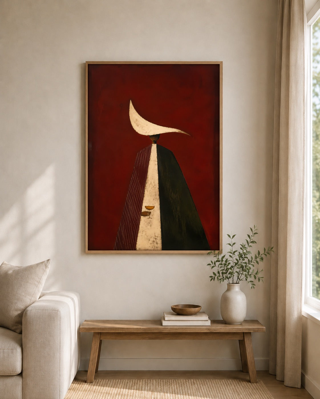The Last Glass framed wall art styled on an interior wall