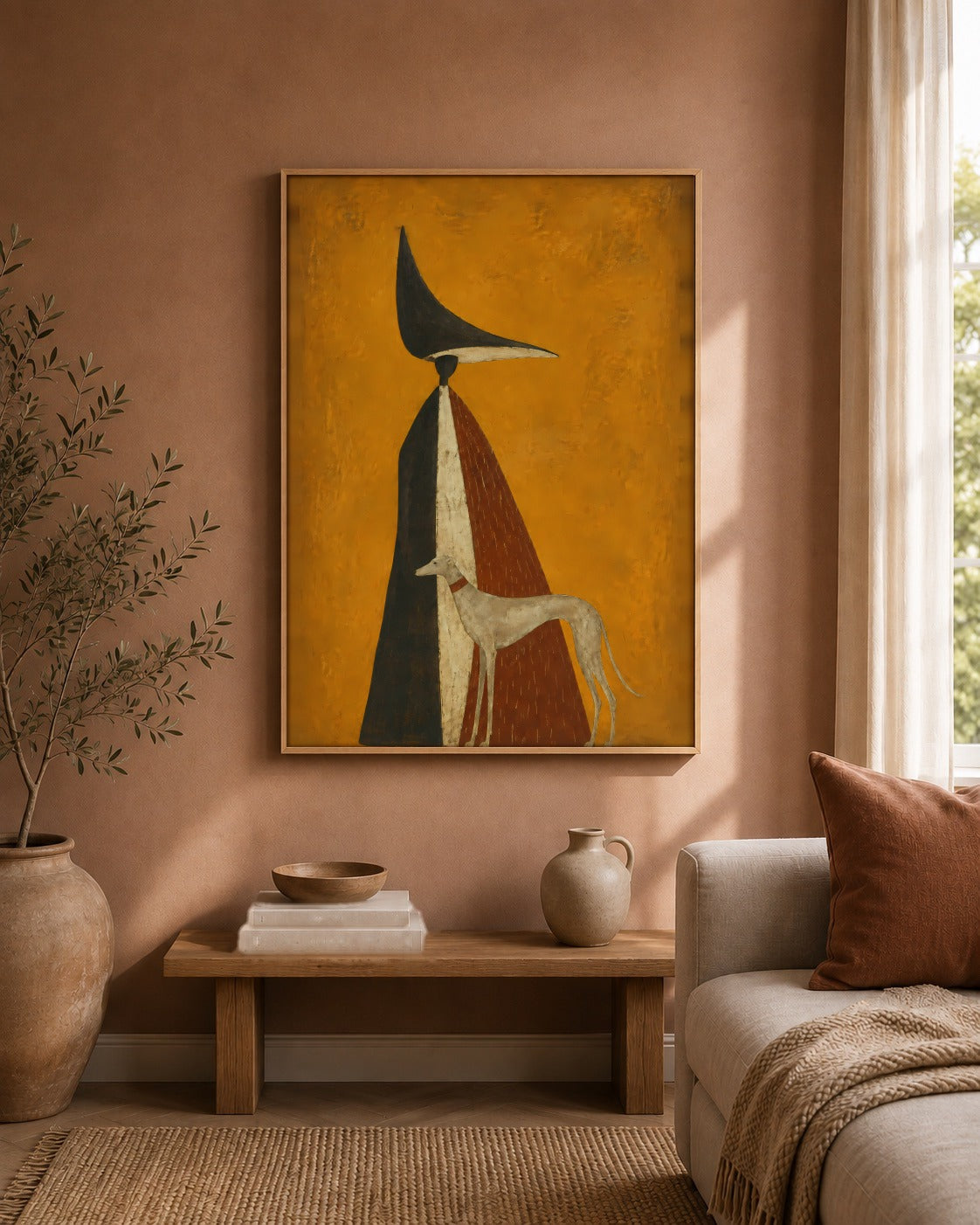 The Late Guest figurative artwork interior view