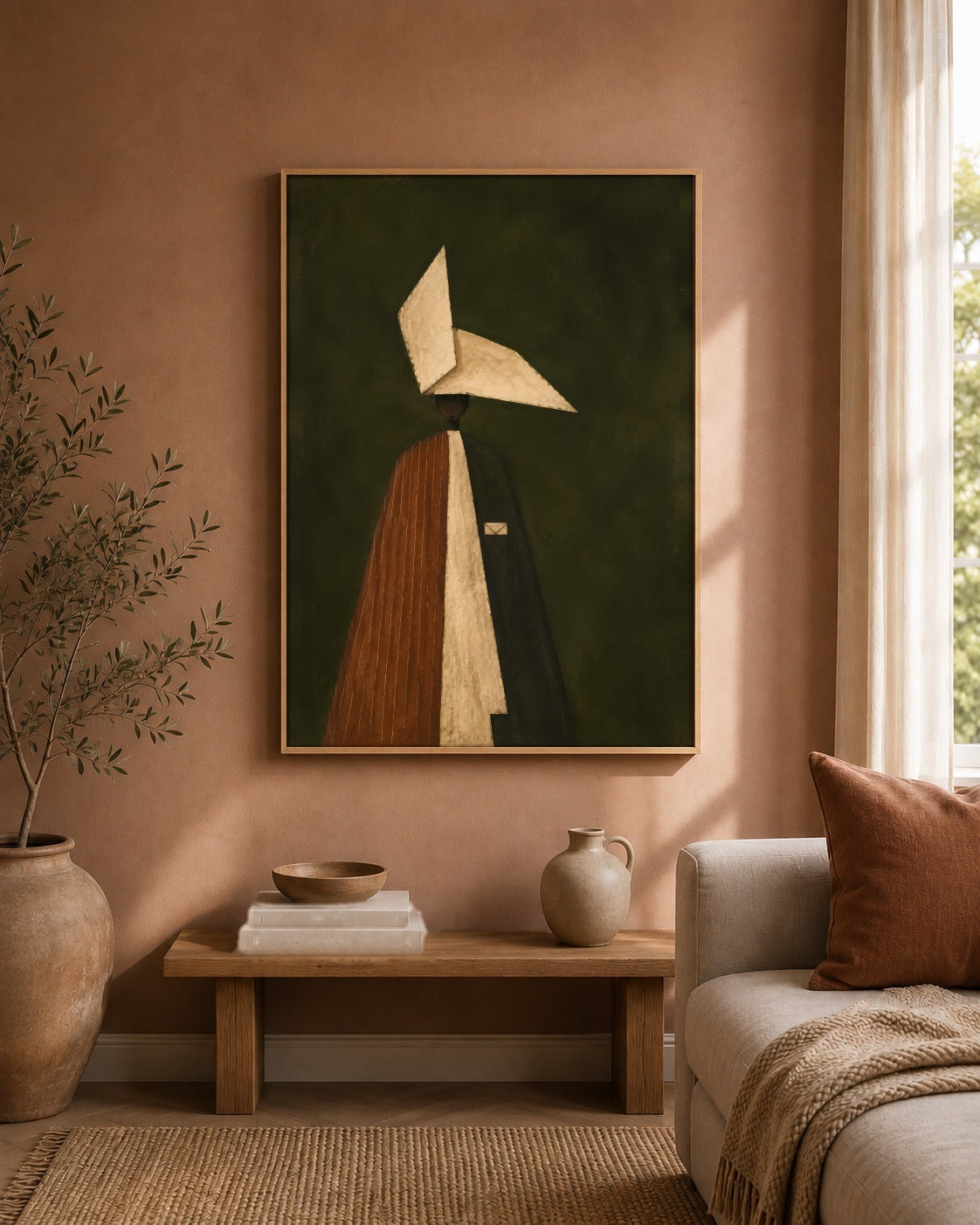 The Unsent Letter figurative artwork interior view