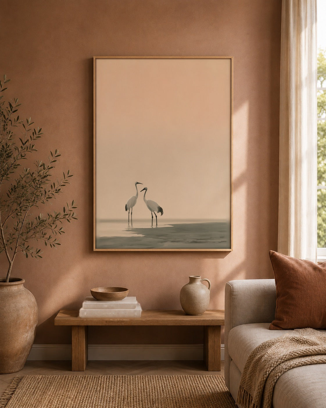 The Quiet Meeting bird artwork interior view