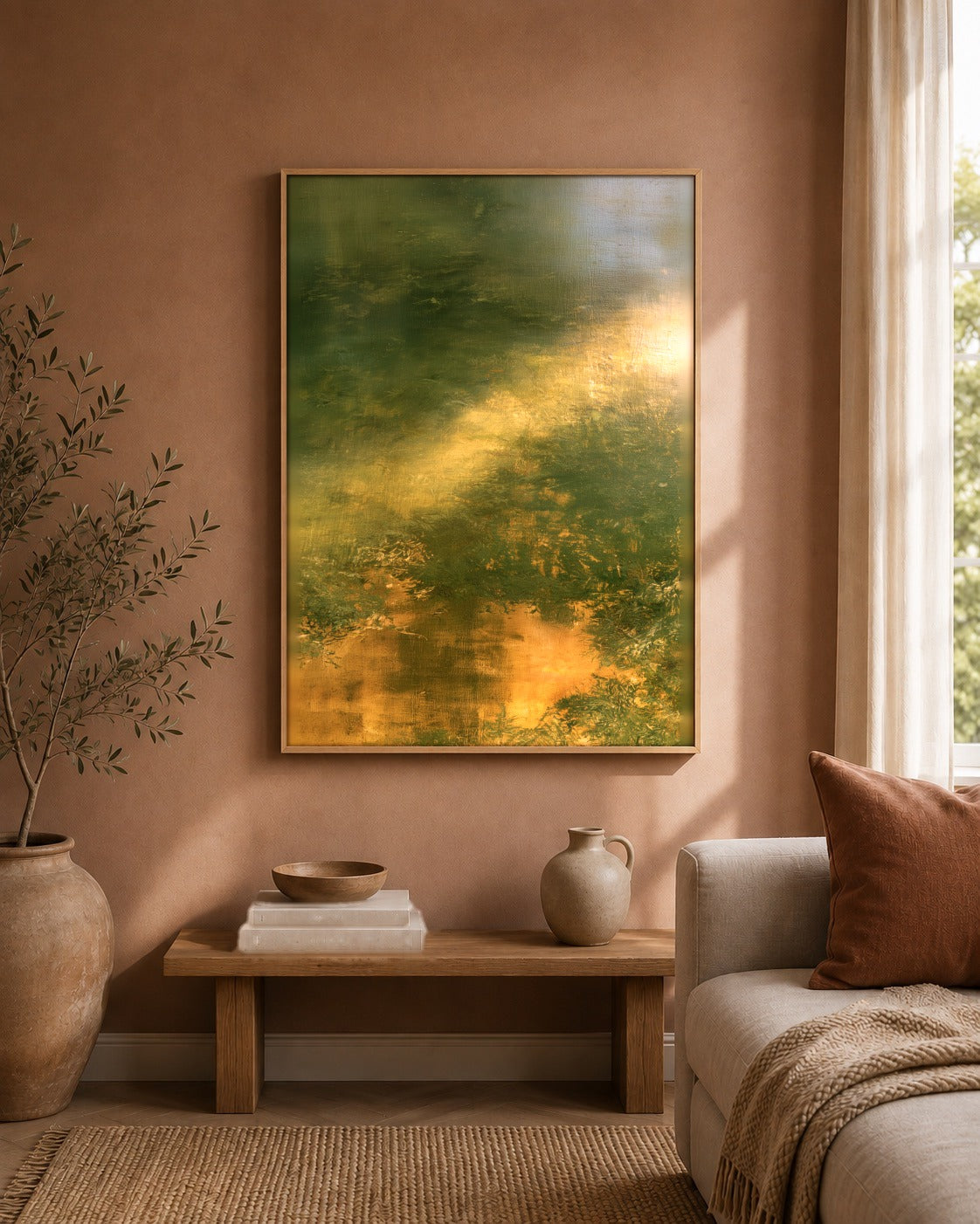 Where the Light Falls woodland artwork interior view