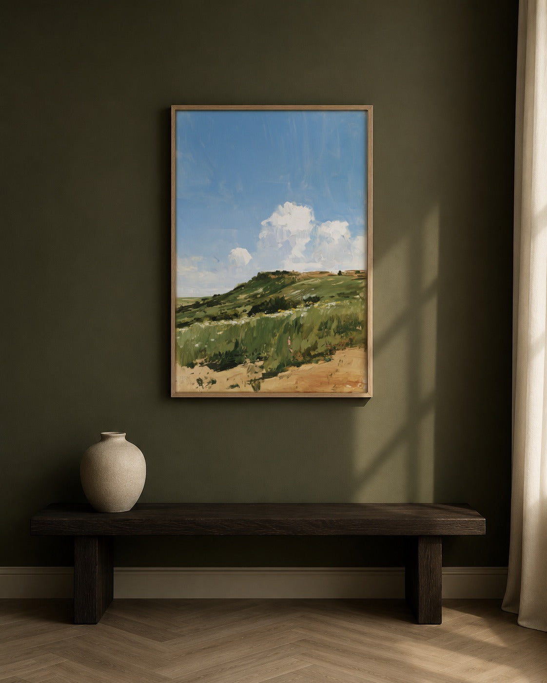 Beyond the Dunes dune landscape wall art displayed in a home interior
